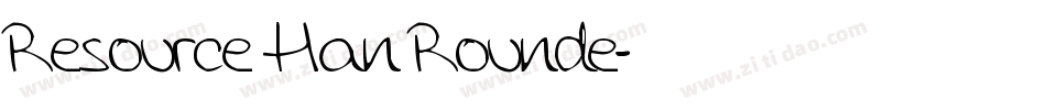 Resource Han Rounde字体转换